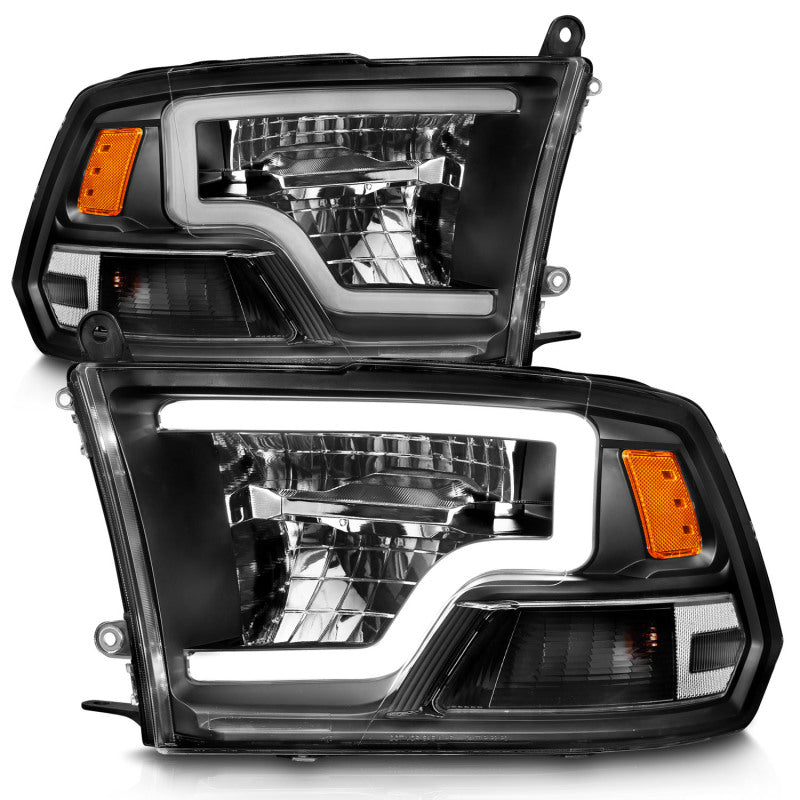 ANZO 2009-2020 Dodge Ram 1500 Full LED Square Projector Headlights w/ Chrome Housing Black Amber 111539 111539 Photo - Unmounted