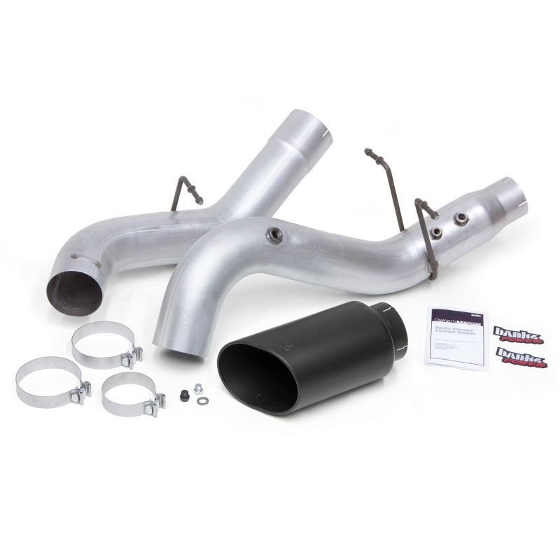 Banks Power 17-19 Chevy Duramax L5P 2500/3500 Monster Exhaust System w/ Black Tip 48996-B 48996-B Photo - Unmounted
