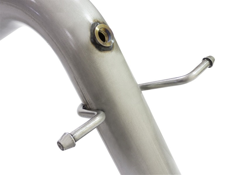 aFe Large Bore-HD 3-1/2in 409 Stainless Steel DPF-Back Exhaust System w/Bl 49-44064-B Photo - Unmounted
