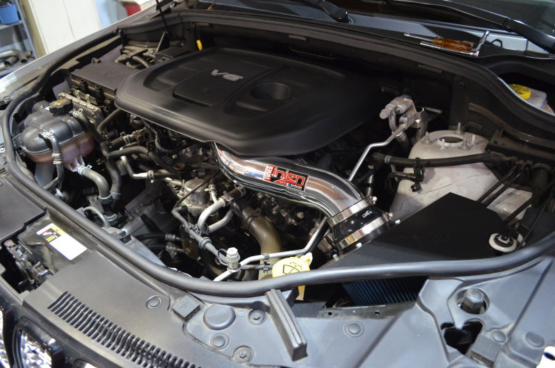 Injen 16-20 Dodge Durango / Jeep Grand Cherokee 3.6L V6 Wrinkled Black PF Short Ram Cold Air Intake PF5023WB PF5023WB Photo - Mounted