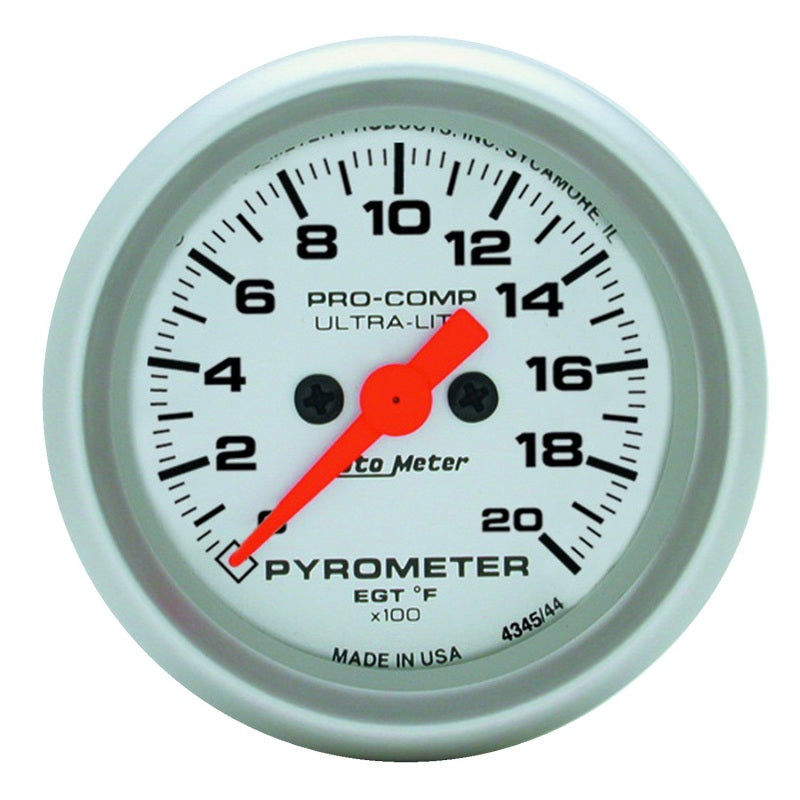 Autometer 2-1/16" Pyrometer, 0-2000 °F, Stepper Motor, Ultra-Lite 4345 Photo - Primary