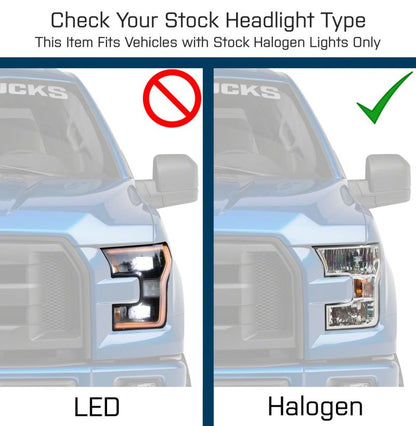 Raxiom 15-17 Ford F-150 G3 Projector Headlights w/ LED Accent- Blk Housing (Clear Lens) T542837 T542837 Photo - Close Up