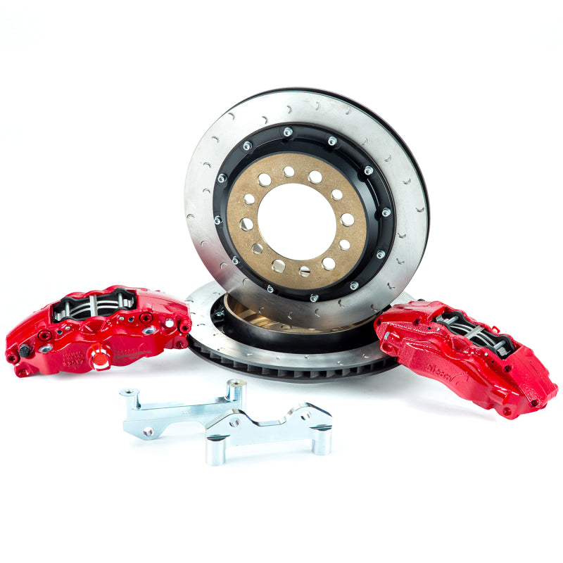 Alcon 07+ Jeep JK w/ 6x5.5in Hub 355x22mm Rotor 4-Piston Red Calipers Rear Brake Upgrade Kit BKR5059D17 BKR5059D17 Photo - Primary