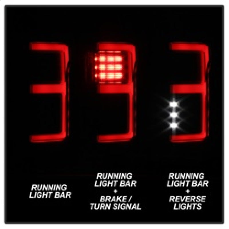 Spyder 15-18 Ford F-150 LED Tail Lights (w/Blind Spot) - Black Smoke (ALT-YD-FF15015BS-LBLED-BSM) 5085337 5085337 Photo - Unmounted