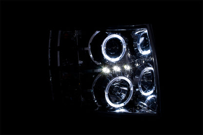 Anzo 2007-2013 Chevrolet Silverado 1500 Projector Headlights w/ Halo Chrome 111199 Photo - Unmounted