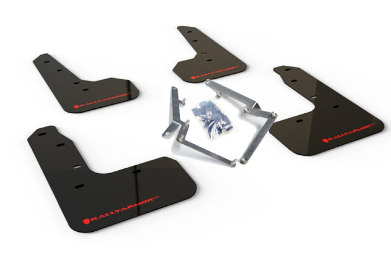 Rally Armor  17-19 Honda Civic Sport Touring UR Black Mud Flap MF51-UR-BLK/RD Photo - Primary