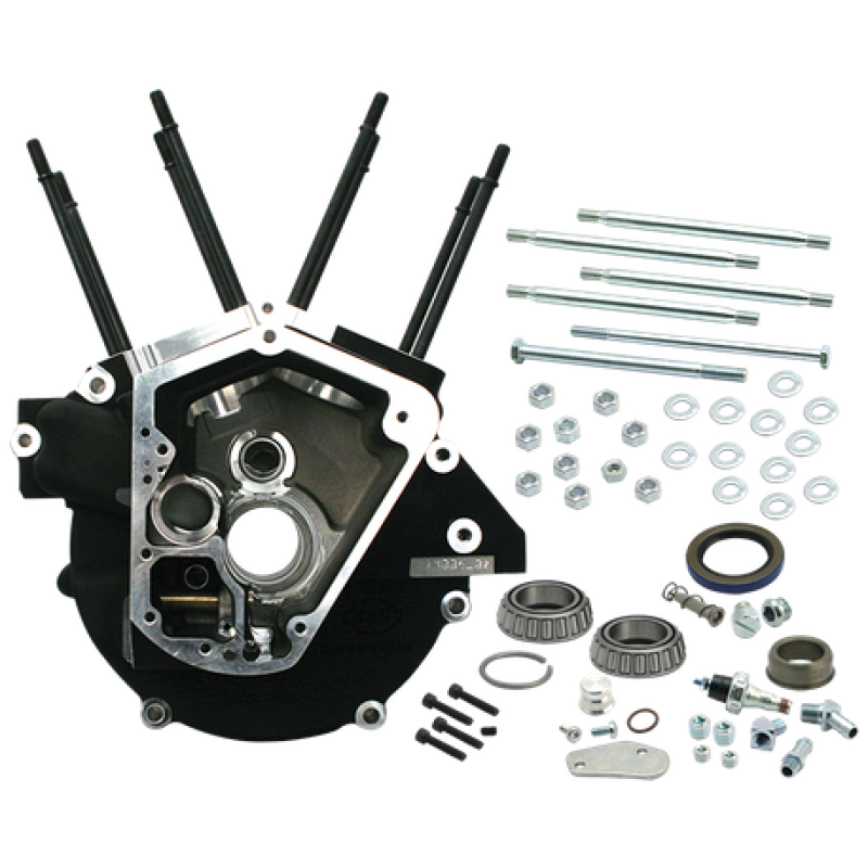 S&S Cycle 92-99 BT w/ 3-5/8 Bore Super Stock Alternator Style Crankcase - Wrinkle Black 31-0078 31-0078 User 1