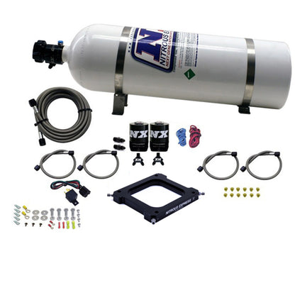 Nitrous Express 4500 Assassin Plate Stage 6 Nitrous Kit (50-300HP) w/15lb Bottle 67070-15 67070-15 Photo - Primary