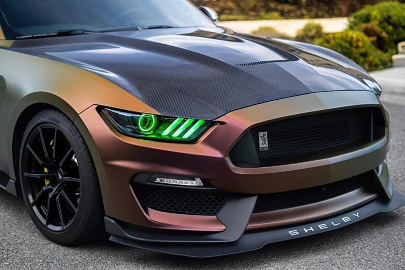 ORACLE Lighting Oracle 15-17 Ford Mustang Dynamic RGB+A Pre-Assembled Headlights - Black Edition - ColorSHIFT 8199-332 8199-332 Photo - lifestyle view