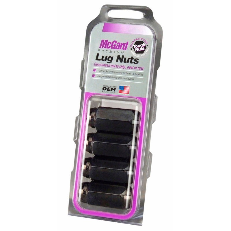 McGard Hex Lug Nut (Cone Seat) M14X1.5 / 22mm Hex / 1.945in. Length (4-Pack) - Black 64024 64024 Photo - Primary