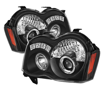 Spyder Jeep Grand Cherokee 08-10 Projector Headlights LED Halo LED Blk Low 9006 PRO-YD-JGC08-HL-BK 5070166 5070166 Photo - Primary