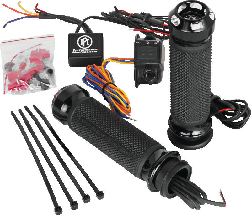 Performance Machine FLHX TBW Apex Heated Grips - Contrast Cut 0063-2093-BM 0063-2093-BM Photo - Primary