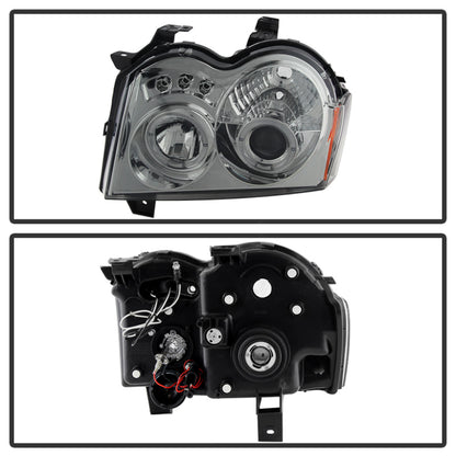 Spyder Jeep Grand Cherokee 05-07 Projector Headlights LED Halo LED Smke PRO-YD-JGC05-HL-SMC 5011114 5011114 User 1