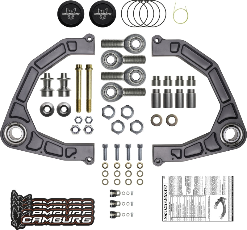Camburg Toyota Tundra 2WD/4WD 22-23 KINETIK V2 Performance Billet Uniball Upper Arms CAM-310189-GRY CAM-310189-GRY Photo - out of package