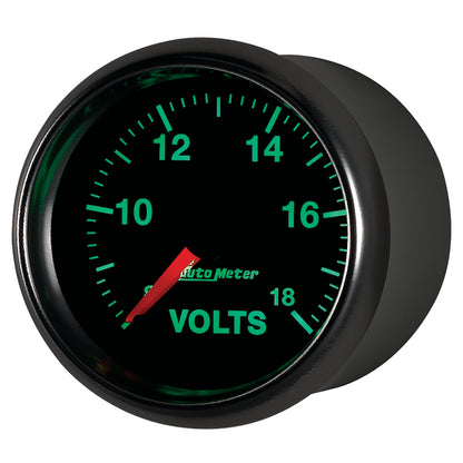 Autometer GS Series 2-1/16in Voltmeter 18V Electrical Gauge Full Sweep 3891 3891 User 3