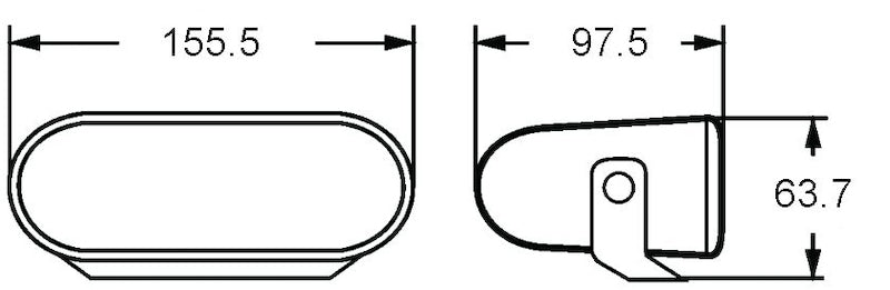 Hella Driving Lamp 008284011 Technical Drawing