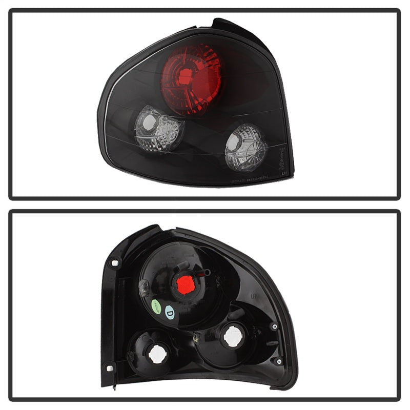 Spyder Hyundai Santa Fe 01-06 (01-04 Model use 3 Bulbs only)Euro Tail Lights Blk ALT-YD-HYSF01-BK 5005359 5005359 Photo - Unmounted