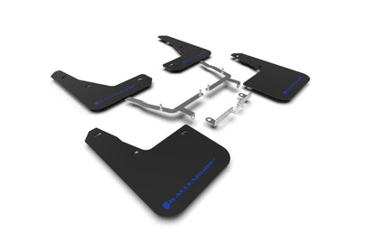 Rally Armor 19-22 Ford Focus ST MK4 (Hatch) Black UR Mud Flap w/ Blue Logo MF77-UR-BLK/BL MF77-UR-BLK/BL Photo - Primary