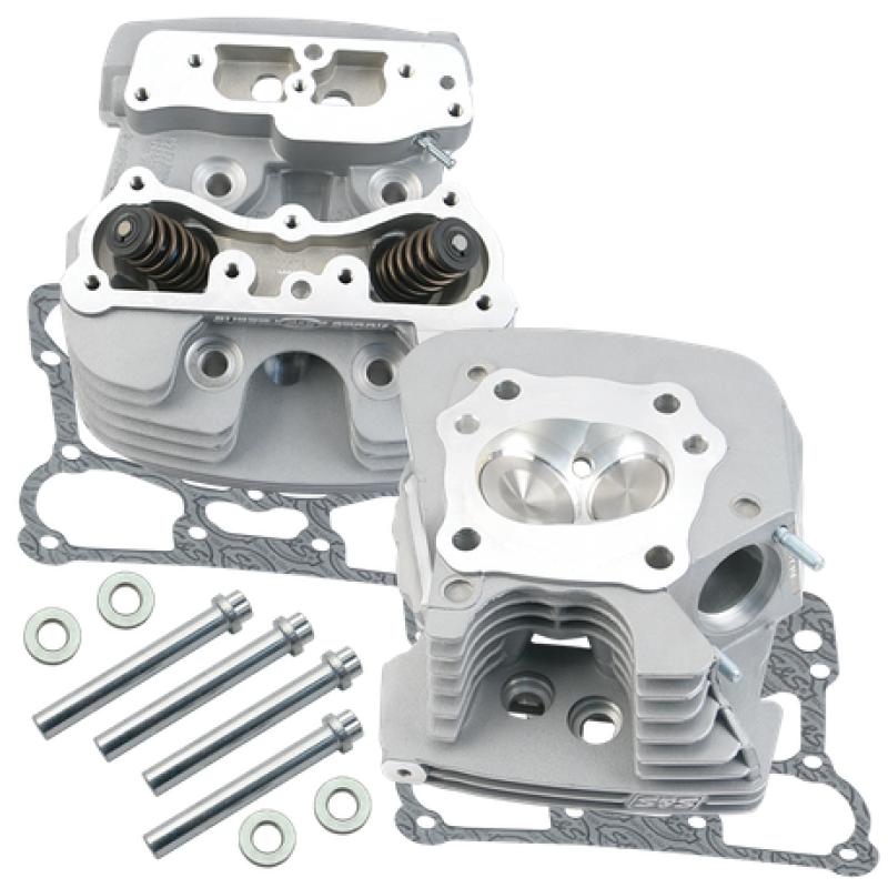 S&S Cycle 99-05 BT Super Stock 79cc Cylinder Head Kit - Silver 900-0254