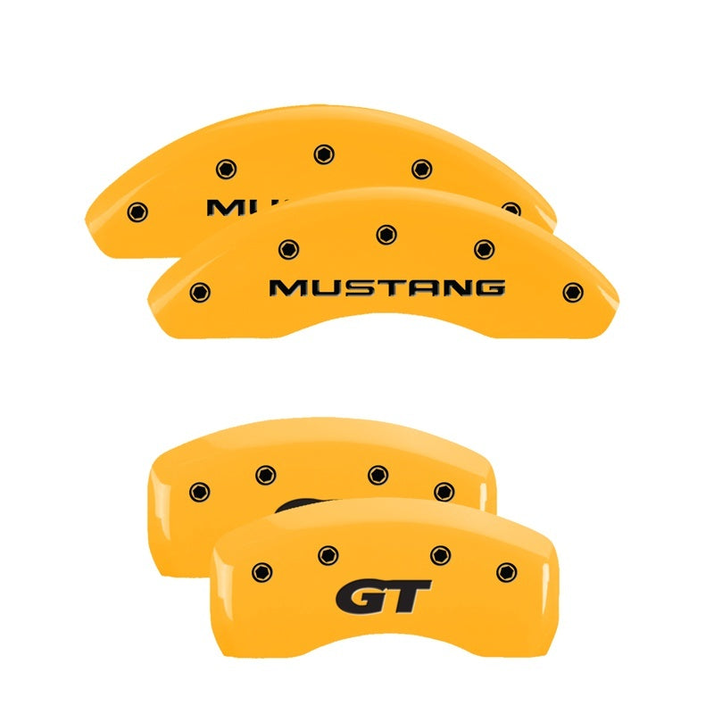 MGP 4 Caliper Covers Engraved Front Mustang Rear Sn95/Gt Yellow Finish Black Char 1997 Ford Mustang 10224SMG1YL 10224SMG1YL Photo - Primary