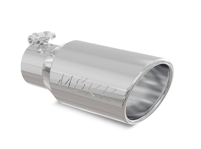 MBRP Universal Tip 4in OD 2.75in Inlet 10in Length Angled Rolled End T5157 Photo - Primary