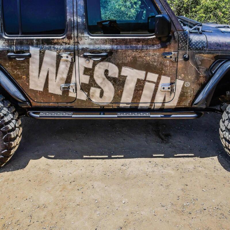 Westin 18-23 Jeep Wrangler JL Unlimited 4dr Rock Slider - Textured Black 42-14065 42-14065 Photo - Mounted