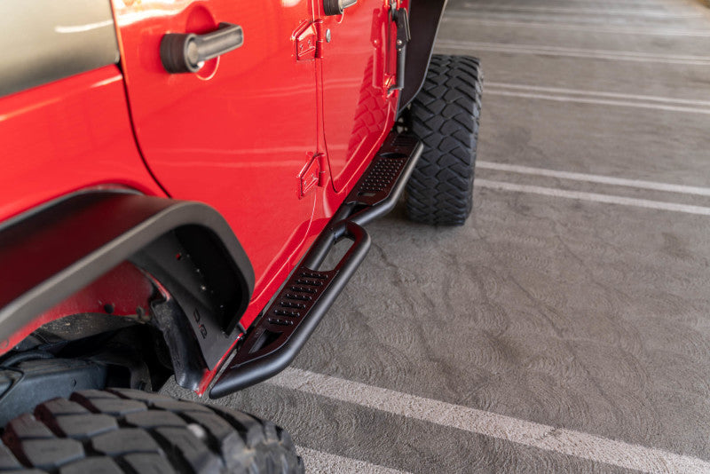 DV8 Offroad 07-18 Jeep Wrangler JK (4 Door Only) OE Plus Side Steps SRJK-08 SRJK-08 Photo - Unmounted