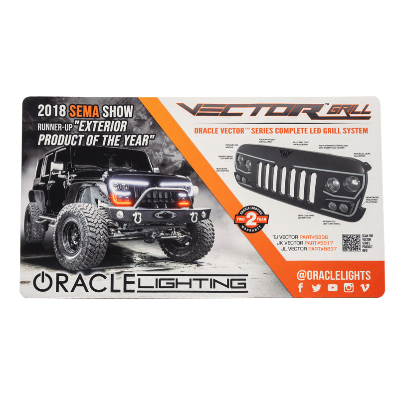 ORACLE Lighting Oracle Neoprene Counter Mat 24in x 14in - Vector Grille Design 1 8076-504 8076-504 Photo - Mounted