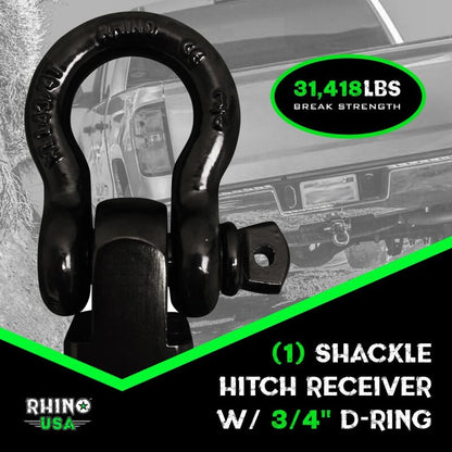 Rhino USA Shackle Hitch Receiver W/ D-Ring (Black) RSHCK-HTCH RSHCK-HTCH User 1