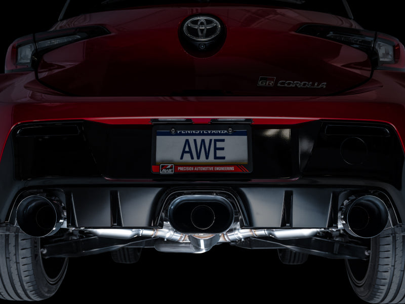 AWE Tuning 2023+ Toyota GR Corolla Touring Edition Exhaust - Diamond Black Tips 3015-53472 3015-53472 Photo - Mounted