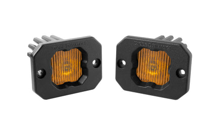 Diode Dynamics Stage Series C1 LED Pod - Yellow SAE Fog Flush ABL (Pair) DD6851P DD6851P Photo - Primary