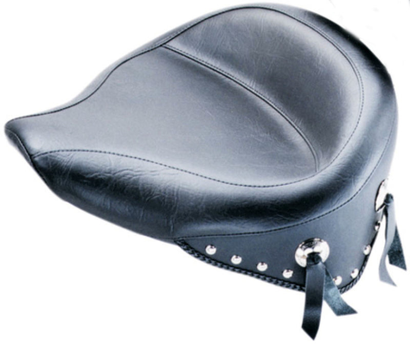 Mustang Motorcycle Mustang 84-06 Harley Standard Rear Tire Wide Touring Solo Seat w/Studs - Black 75506 75506 Photo - Primary