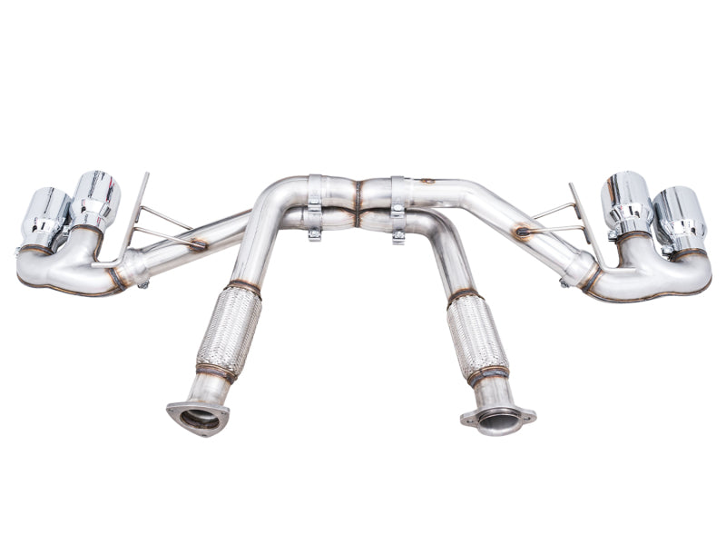 AWE Tuning 2020 Chevrolet Corvette (C8) Track Edition Exhaust - Quad Chrome Silver Tips 3020-42080 3020-42080 Photo - out of package