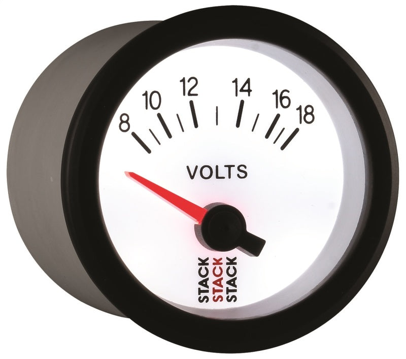 Autometer Stack 52mm 8-18V Electric Battery Voltage Gauge - White ST3266 ST3266 User 6