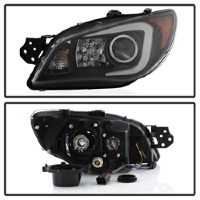 Spyder Subaru WRX 06-07 Projector Headlights - HID Model Only - Black PRO-YD-SWRX06-HID-LBDRL-BK 5083913 5083913 Photo - Unmounted