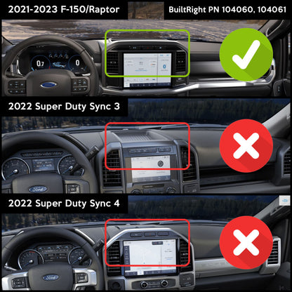 BuiltRight Industries 2021+ Ford F-150 / Raptor Dash Mount 104060 104060 Photo - lifestyle view