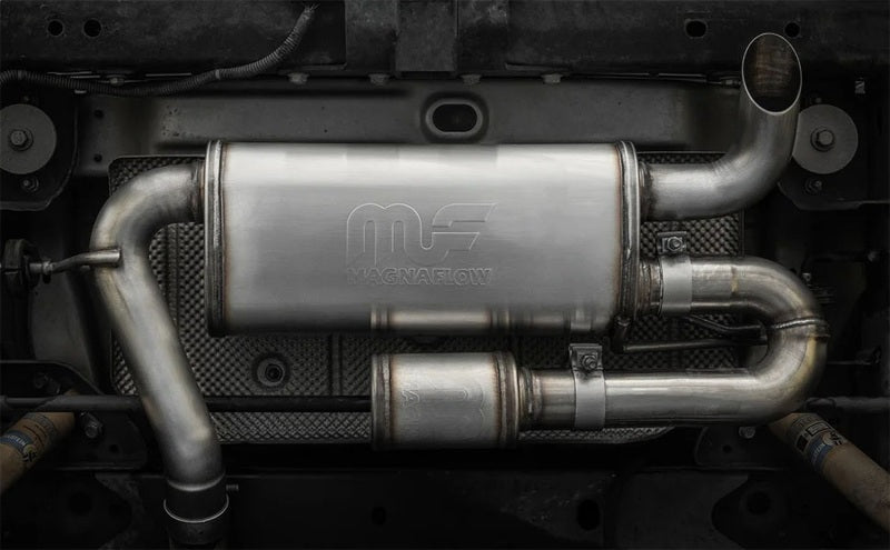 Magnaflow 07-18 Jeep Wrangler JK Overland Series Axle-Back Exhaust System 19668 19668 Photo - Mounted
