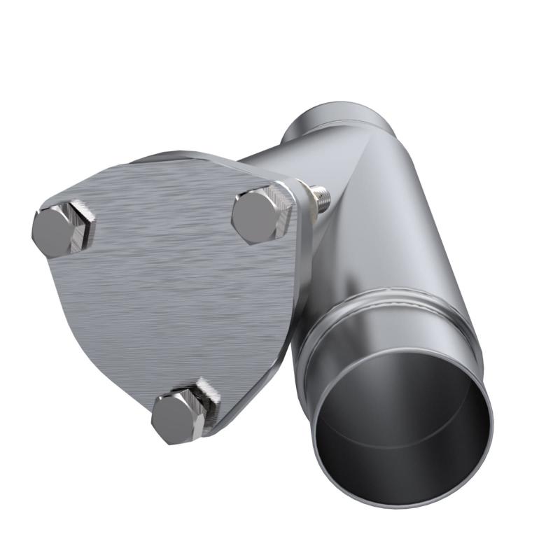 QTP 2.25in Weld-On QTEC Exhaust Cutout Y-Pipe 10225 10225 Photo - Primary