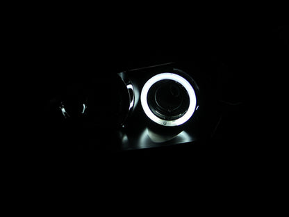 Anzo 2004-2008 Mazda 3 Projector Headlights w/ Halo Black (CCFL) 121228 Photo - Mounted