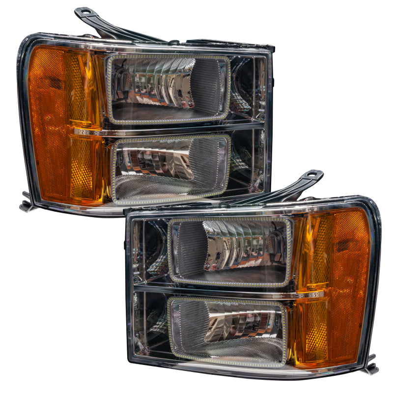 ORACLE Lighting Oracle 07-13 GMC Sierra SMD HL - Square Ring Design - White 7054-001 7054-001 Photo - lifestyle view