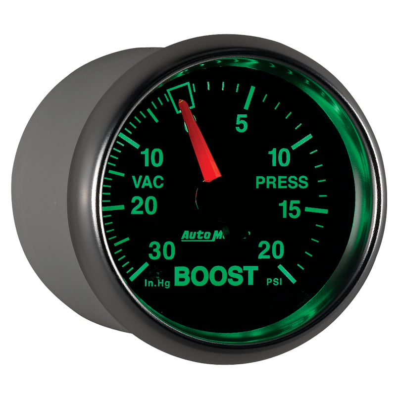 Autometer Gauge, Vac/Boost, 2 1/16", 30inHg-20 Psi, Mechanical, Gs 3807 User 6
