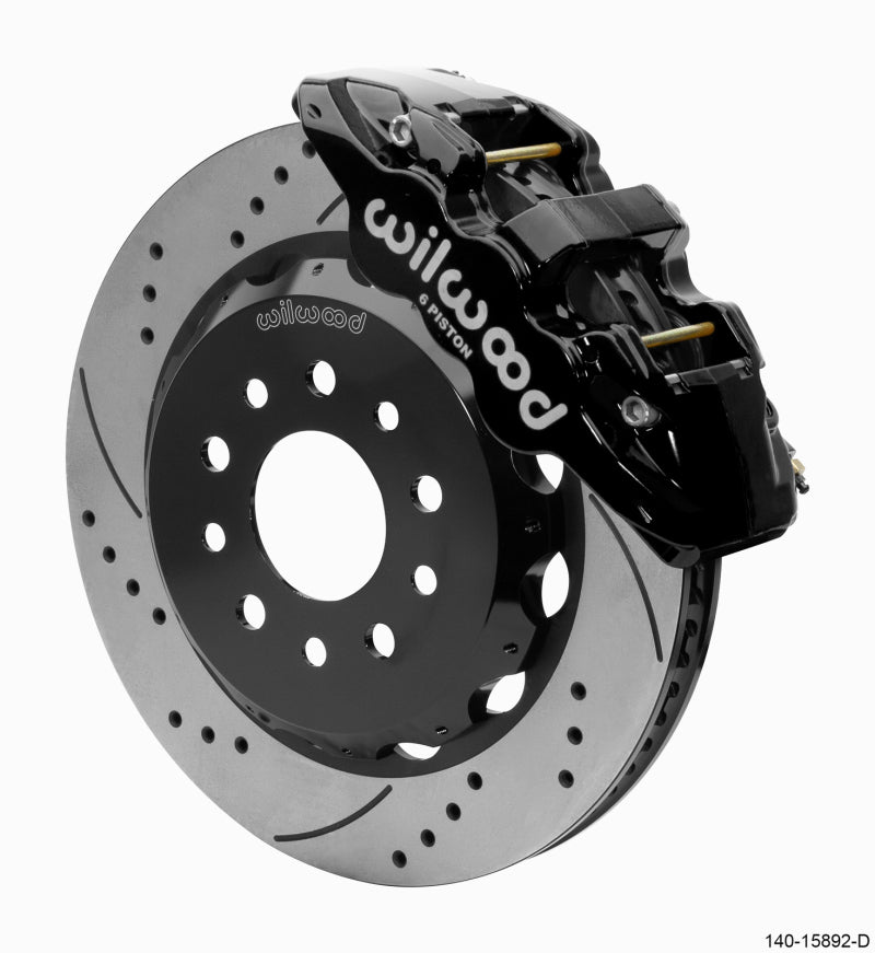 Wilwood AERO6 Front Hat Kit 14.00 Black 2018-Up Jeep JL SRP w/Lines 140-15892-D 140-15892-D User 1