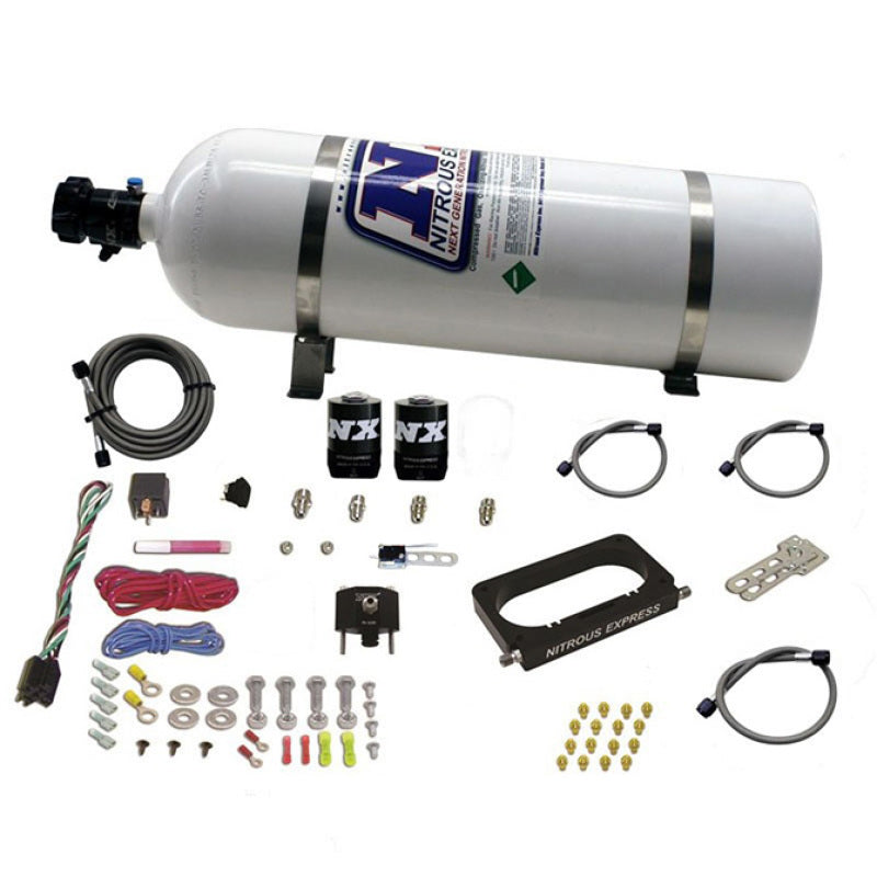 Nitrous Express Ford 4 Valve Nitrous Plate System (50-300Hp) With 15Lb Bottle 20950-15 Photo - Primary