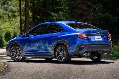 MBRP 2022+ Subaru WRX 3in Cat-Back Dual Split Rear Quad Carbon Fiber Tips Race Profile Exhaust S48083CF S48083CF Photo - lifestyle view