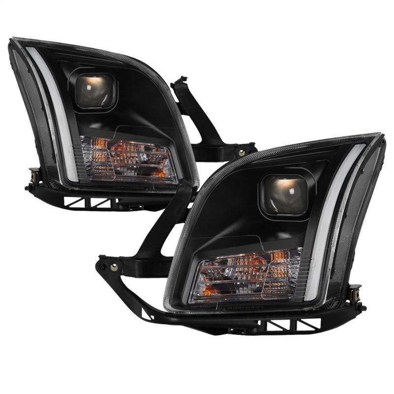 SPYDER xTune 06-09 Ford Fusion Light Bar DRL Projector Headlights - Black (PRO-JH-FFU06-LB-BK) 9042119 9042119 Photo - Primary