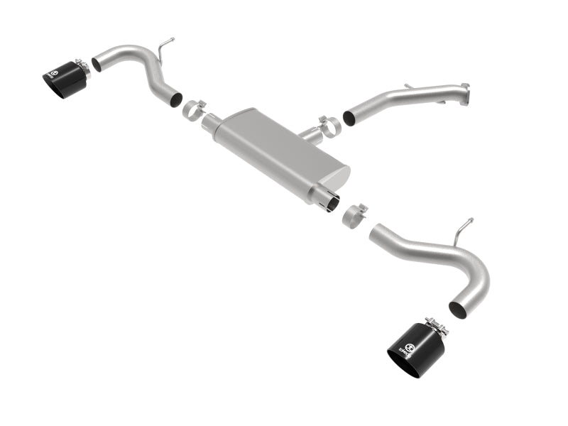 aFe Takeda Series 2.5in 409 SS Axle-Back Exhaust 18-20 Hyundai Elantra GT L4-1.6L(t) w/ Black Tips 49-47016-B 49-47016-B Photo - Unmounted