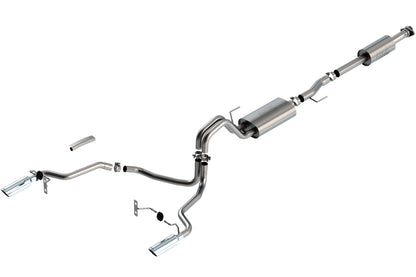 Borla F-150 2021 3.3L CC SB EC STB XL/XLT/Lariat/KR/Plnm/LTD 3/2.25 SRE Cat-Back ATAK Chrome Tips 140879 140879 Photo - Primary