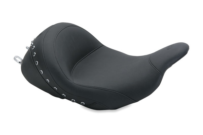 Mustang Motorcycle Mustang 08-21 Harley Electra Glide Std,Rd Glide,Rd King,Str Glide Lowdown Solo Seat w/Studs - Black 76082 76082 Photo - Primary