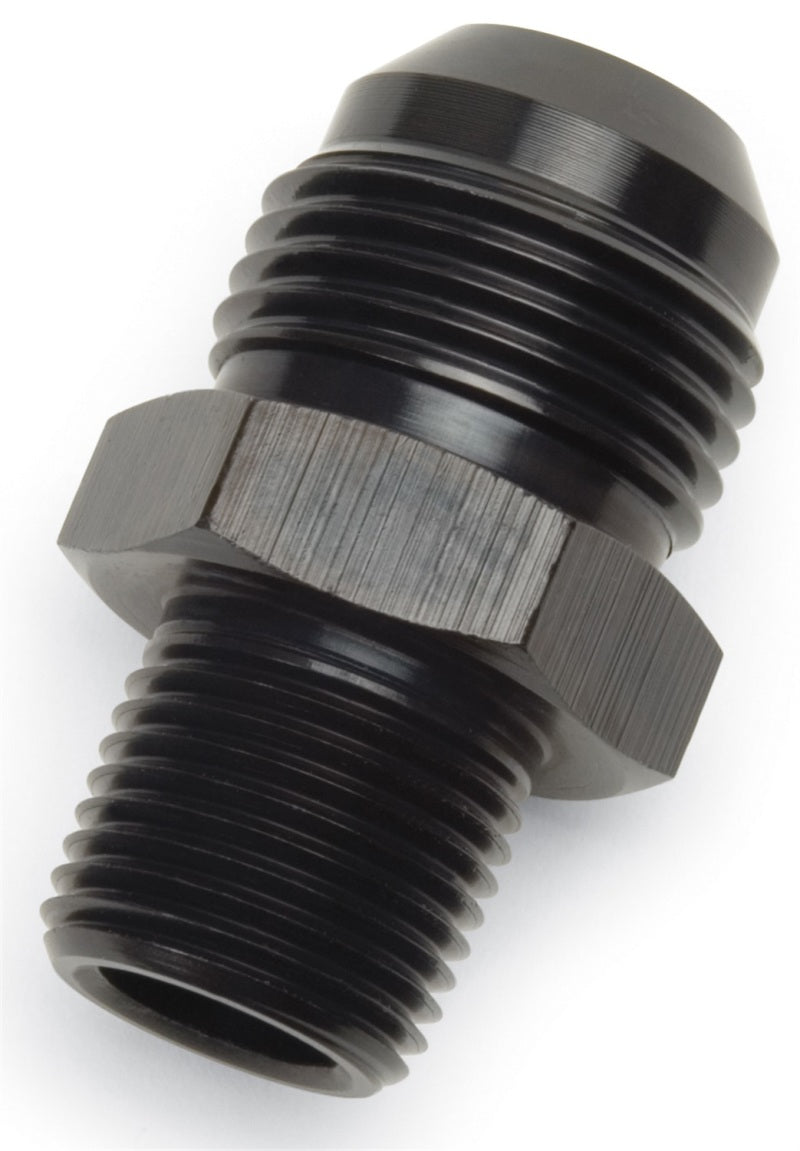 Russell -6 AN Straight Flare To Pipe Adapter (Black Finish) 670153 Photo - Primary