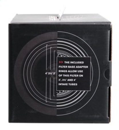 Spectre Adjustable Conical Air Filter 9-1/2in. Tall (Fits 3in. / 3-1/2in. / 4in. Tubes) - Black 9731 9731 Photo - in package